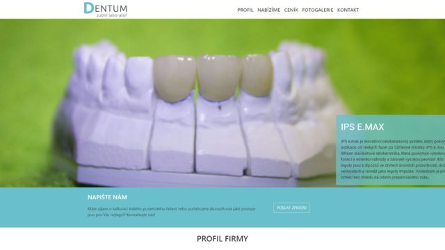 fotka Dentum, zubní laboratoř – web